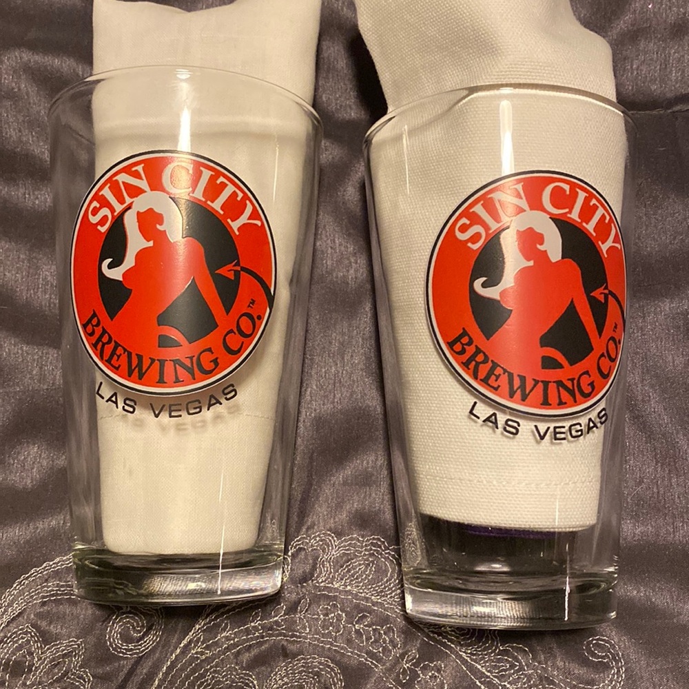 Sin City Brewing Pint Glasses Set of Two
